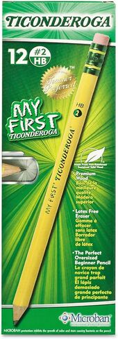 Ticonderoga 33312 My First Ticonderoga Woodcase Pencil, Hb #2, Yellow, 1 Dozen in Saudi Arabia