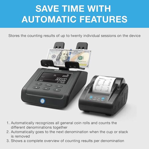 مقياس عد الأموال Safescan 6175، متعدد العملات، مثالي للعملات المعدنية والفواتير والعناصر غير النقدية، وتخزين نتائج العد الفردية، ولفائف العملات المعدنية وعد حزمة الفواتير، موثوق به، ضمان لمدة 3 سنوات in Kuwait