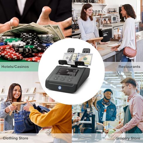 مقياس عد الأموال Safescan 6175، متعدد العملات، مثالي للعملات المعدنية والفواتير والعناصر غير النقدية، وتخزين نتائج العد الفردية، ولفائف العملات المعدنية وعد حزمة الفواتير، موثوق به، ضمان لمدة 3 سنوات in Kuwait