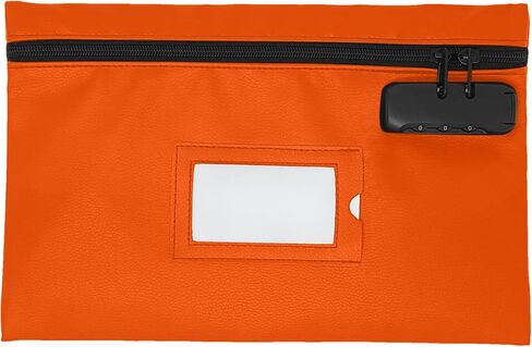 Money Bag for Cash with Lock | 12x8 Inch | Black | Leatherette Locking Bank Bag | Cash Bag with Lock | Money Bags with Zipper for Cash | Bank Deposit Bags with Zipper | Bank Bags with Zipper in Saudi Arabia