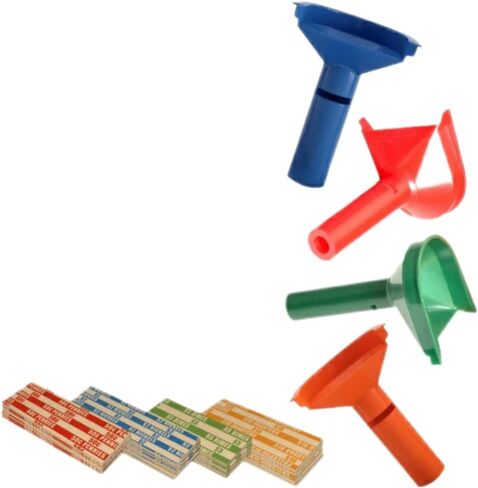Pen + Gear Easy Wrap Coin Stacking Tubes with 40 Paper Coins Wrappers, Assorted Colors in Kuwait
