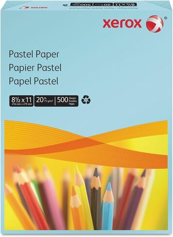 Xerox Multipurpose Colored Paper, 8 1/2" x 11", 20 Lb., Blue, Ream Of 500 Sheets in Kuwait