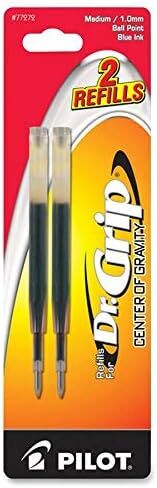 شركة Pilot Pen Corporation of America : إعادة ملء لـDr. قلمين من مسكة الدبابيس، Med، 2/PK، أزرق (77272)-:- يباع كعبوتان - 2 - / - إجمالي كل قطعة 4 in Saudi Arabia