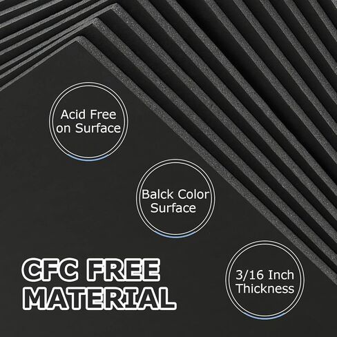 DAJAVE 20 Pack 11x14 Inch Foam Board, 3/16 Inch(5MM) Thickness Black Foam Boards, Polystyrene Poster Board Foam Backing Boards for Craft, Presentations, School, Office & Art Projects in Saudi Arabia