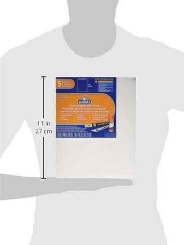 ELMERS Pre-Cut White Foam Board Sheets, 8 X 10, 5/ Pack (950020) in Saudi Arabia