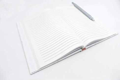 hushhh Stone Paper Notebook/Journal – White Marble Pattern, Hardcover Lined Notebook with Premium Thick Paper, College Lined Journal, A5 size, 14.3x21x1.5 cm in Kuwait