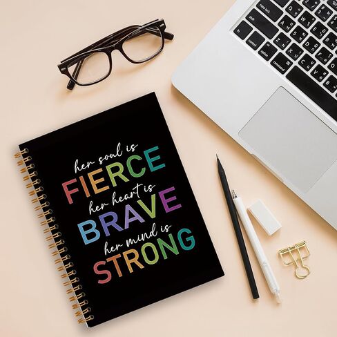 Feminist Quote Her Soul is Fierce Girl Power Women Empowerment Lined Hardcover College Ruled Spiral Notebook Journal for Work Notes Journaling 5.5×8.3 Inch,Inspirational Gifts for Women Teen Girls Her in Saudi Arabia