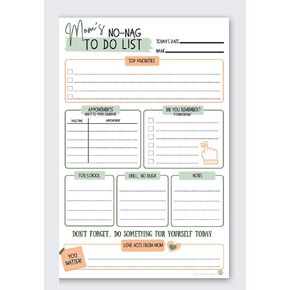 Mom's No-Nag To-Do List, 50 Tear-Off 6"x9" Sheet Pad (Perfect for Tweens and Teens) - Organizer, Scheduler, Daily Planner, Productivity Tracker for Organizing Goals, Notepad in Saudi Arabia