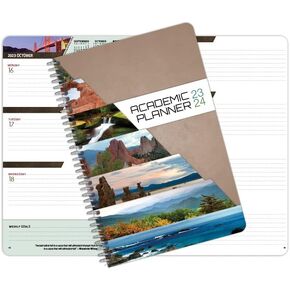 مخطط طلاب المدرسة الثانوية مؤرخ 2023-2024 للعام الدراسي الأكاديمي، دفتر تاريخ صغير (5.5 بوصة × 8.5 بوصة) مع غطاء الحرم الجامعي in Kuwait