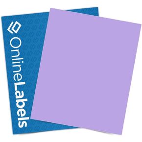 Blue Sticker Paper, 8.5 x 11 Full Sheet Label, 100 Sheets, Inkjet or Laser Printer, Online Labels