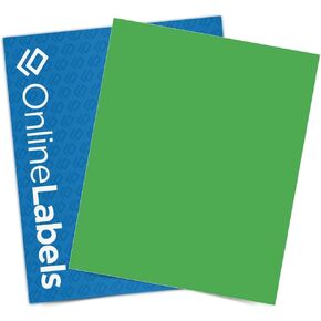 Blue Sticker Paper, 8.5 x 11 Full Sheet Label, 100 Sheets, Inkjet or Laser Printer, Online Labels in Saudi Arabia
