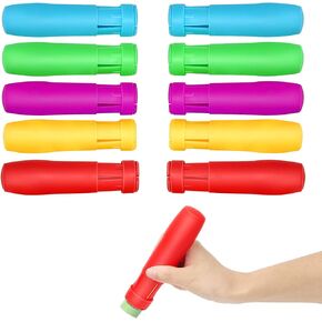 Sidewalk Chalk Holder, 10 Pcs Railroad Chalk Holder Jumbo Sidewalk Chalk Holder 1 inch plastic chalk holder for Kids Teacher Students School Office And Artist in Saudi Arabia
