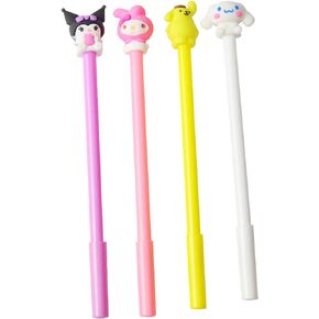 4 قطع من اقلام جل كاواي من اديوكاتجيم، قلم حبر اسود 0.5 ملم، لوازم المكتب والمدرسة هدايا للاولاد والبنات in Kuwait