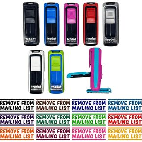 Remove from Mailing List Self-Inking Portable Pocket Stamp 1-1/2" Ink Stamper for Business Office - Black on Black Case - Black Ink in Saudi Arabia