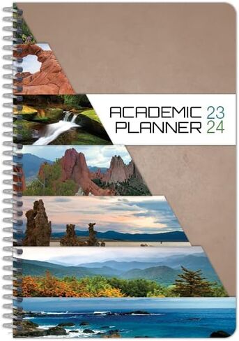 مخطط طلاب المدرسة الثانوية مؤرخ 2023-2024 للعام الدراسي الأكاديمي، دفتر تاريخ صغير (5.5 بوصة × 8.5 بوصة) مع غطاء الحرم الجامعي in Kuwait