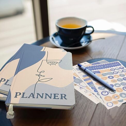 JueNi Daily To Do List Planner Notebook مع ملصقات (8 بوصة × 6 بوصة) - 2023 قائمة مرجعية للمهام غير مؤرخة لمدة 6 أشهر مجلة مخطط أكاديمي مع ملصقات لإدارة الوقت - لوازم مكتبية لتنظيم المواعيد والجداول الزمنية، وتخطيط جداول الأعمال، وتعزيز الإنتاجية - in Kuwait