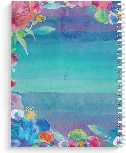 Softcover Work Hard مقاس 8.5 بوصة × 11 بوصة، دفتر/مجلة حلزونية تحفيزية، 120 صفحة مسطرة بالكلية، غطاء مصفح لامع متين، سلك حلزوني أبيض. صنع في الولايات المتحدة الأمريكية in Kuwait