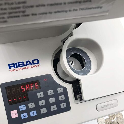 عداد العملات المعدنية عالي السرعة من Ribao HCS-3300، ماكينة فرز العملات المعدنية شديدة التحمل مع قادوس كبير، ضمان لمدة عامين in Kuwait