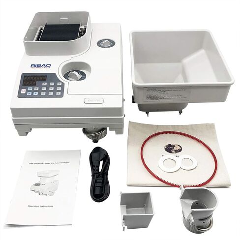 عداد العملات المعدنية عالي السرعة من Ribao HCS-3300، ماكينة فرز العملات المعدنية شديدة التحمل مع قادوس كبير، ضمان لمدة عامين in Kuwait