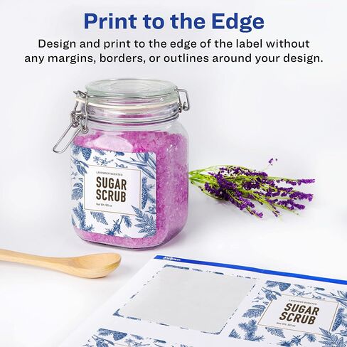 Avery Rectangle Labels with Sure Feed, 3" x 3-3/4", 18 White Labels, Print-to-The-Edge, Surface Safe Clean Removable Label Adhesive, Laser/Inkjet Printable Labels in Saudi Arabia