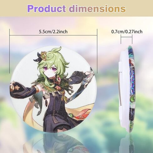 Genshin Impact Badges,Game Pins Badges,44mm Yuanshen Game Badges,Colourful Waterproof Badges,for Clothing,Backpack, Birthday Party Favors,Collection Gift for Anime Lovers White in Kuwait