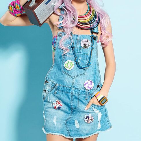 Genshin Impact Badges,Game Pins Badges,44mm Yuanshen Game Badges,Colourful Waterproof Badges,for Clothing,Backpack, Birthday Party Favors,Collection Gift for Anime Lovers White in Kuwait