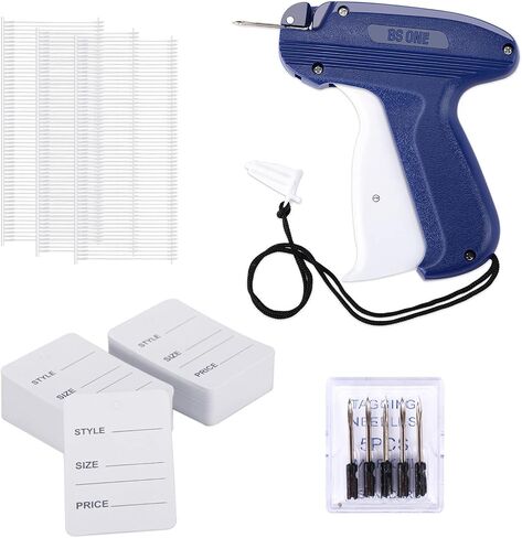 Tagging Gun for Clothing, BS ONE Retail Price Tag Gun for Clothes Labeler with 6 Needles & 1000pcs Barbs Fasteners & 200pcs Price Tag Organizer Bag for Store Warehouse & Garage Yard Sale Boutique in Kuwait