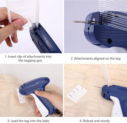 Tagging Gun for Clothing, BS ONE Retail Price Tag Gun for Clothes Labeler with 6 Needles & 1000pcs Barbs Fasteners & 200pcs Price Tag Organizer Bag for Store Warehouse & Garage Yard Sale Boutique in Kuwait