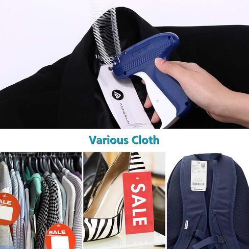 Tagging Gun for Clothing, BS ONE Retail Price Tag Gun for Clothes Labeler with 6 Needles & 1000pcs Barbs Fasteners & 200pcs Price Tag Organizer Bag for Store Warehouse & Garage Yard Sale Boutique in Kuwait