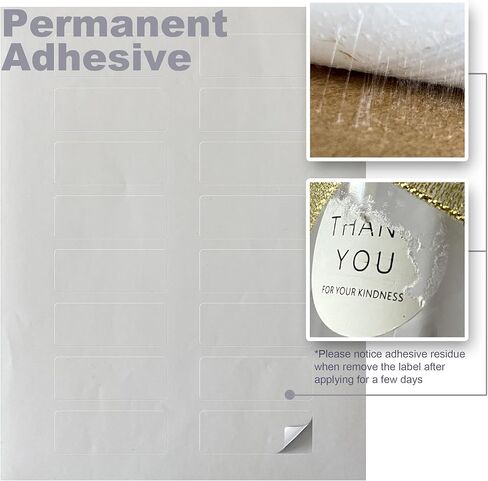 Mr-Label - 1" x 2-5/8" Matte White Address Labels - Permanent Adhesive Mailing Labels – Waterproof and Tear-Resistant Labels for Inkjet & Laser Printer & Handwritten (160 labels | 10 sheets) in Saudi Arabia
