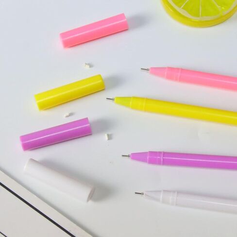 4 قطع من اقلام جل كاواي من اديوكاتجيم، قلم حبر اسود 0.5 ملم، لوازم المكتب والمدرسة هدايا للاولاد والبنات in Kuwait