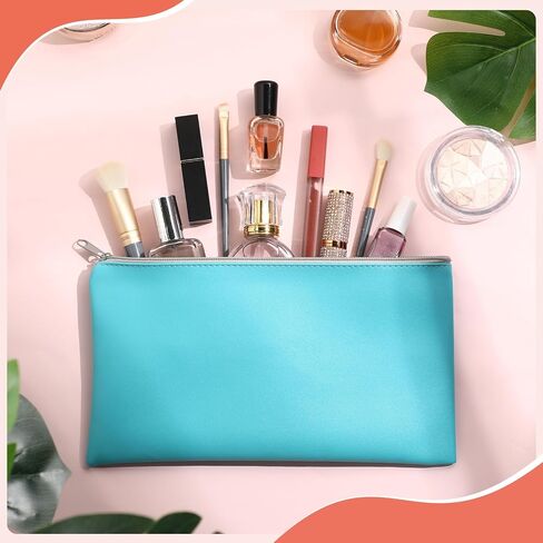 Sweetude 12 Pcs Bank Deposit Money Bags with Zipper for Cash, Colorful Security Leatherette Money Pouch Bank Register Bags 11 x 6 Inches Wallet Pouches for Money Coins Invoice, 12 Assorted Colors in Saudi Arabia