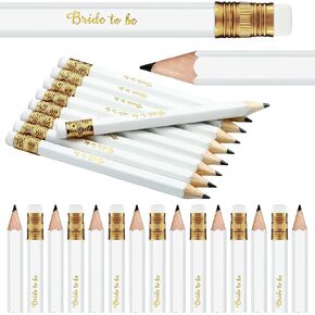 72 Pieces Bridal Shower Game Pencils Wedding Pencils Pre Sharpened Mini Short Pencils 4 Inch Game Pencils Bridal Pencils for Wedding Shower Favors Presents Gifts Golf Classroom School (Classic)