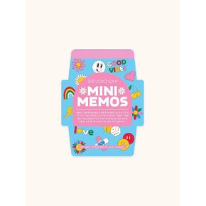 Studio Oh! Mini Memo Pad with Stickers, Cute Stationary Note Pads and Message Pads, Notepads for to Do List, Love Notes and More, 120 GSM Paper Weight, 48 Sheets, 54 Stickers, Be All Smiles Notepad