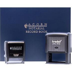 New Hampshire Notary Stamp Kit with MaxLight Pre-Inked Stamps, Press and Print, Includes Book, Stamp and Ack Stamp, Notary Supplies New Hampshire