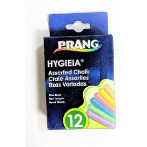 Prang Hygieia Chalk, 3.25 x 0.375 Inch Chalk Sticks, 12 Count, Assorted Colors (8 Pack) in Kuwait
