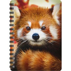 3D LiveLife Jotter - Baby Red Panda from Deluxebase. Lenticular 3D Red Panda 6x4 Spiral Notebook with plain recycled paper pages. Artwork licensed from renowned artist David Penfound in Saudi Arabia