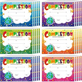 كولار 36 شهادة إتمام ملونة، شهادات إنجاز دبلوم تخرج للاطفال، شهادات تخرج مدرسية، شهادات شهادات تخرج للطلاب in Kuwait