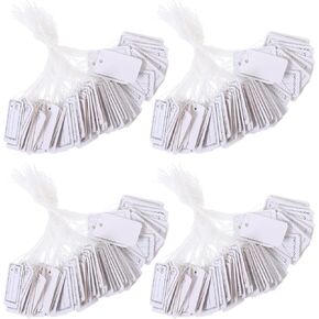 Cabilock Labels 500pcs Tags with String Attached Blank Labeling Tag Merchandise Strung Tag Writable Label Small Hanging Tag for Pricing Jewelry Clothing Tabs