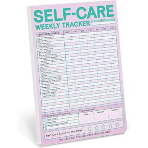 Knock Knock Self-Care Weekly Tracker Pad, Step-by-Step Self-Care Checklist Note Pad (Pastel Version), 6 x 9-inches