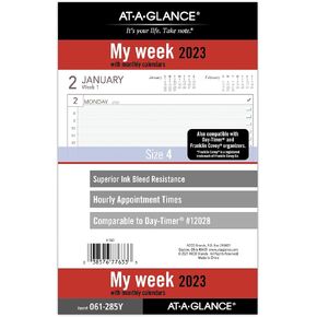 عبوة إعادة تعبئة المخطط الأسبوعي AT-A-GLANCE 2024، 3-1/4 بوصة × 6-1/2 بوصة، جيب، سلكي (064-287-24) in Saudi Arabia