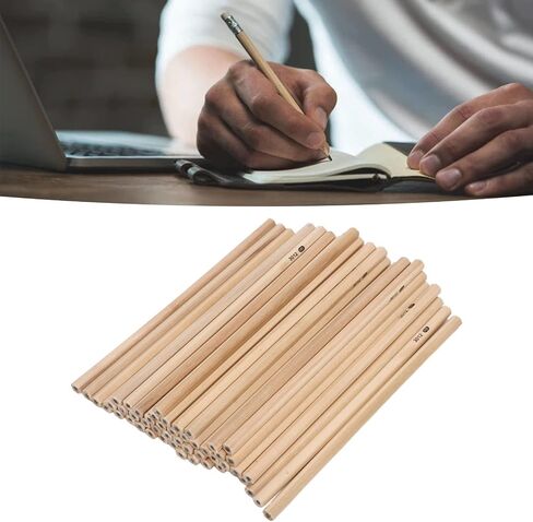 Pssopp 50Pcs Wooden Pencils,Hexagonal Grip Smoothing Writing Lasting Widely Used Bulk Pencils for Kids Teacher Students Classroom Gifts Office in Saudi Arabia