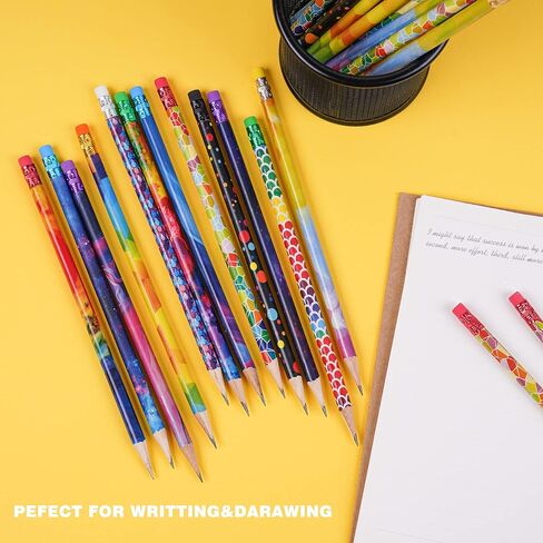 SAIWEILAI ONLINE 200 قطعة من أقلام الرصاص المعطرة، أقلام رصاص ملونة متنوعة مع ممحاة، أقلام رصاص ممتعة للفصل الدراسي، هدايا قرطاسية للطلاب (200) in Kuwait