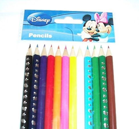 Disney 12 pcs Wooden Pencil Pixar Character Authentic Licensed School Party Bag Fillers (Mickey Coloring Pencil) in Saudi Arabia