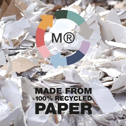 Miquelrius – Notebook 100% Recycled – 4 Coloured Stripes, A4, 120 Squared Sheets 5 mm, 80 g Paper, 4 Drills, Recycled Cardboard Cover, Ecoaztec Design in Kuwait