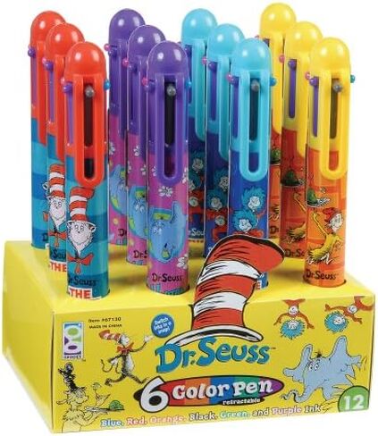 Raymond Geddes Dr. Seuss 6-in-1 Retractable Pens (Pack of 12) in Saudi Arabia