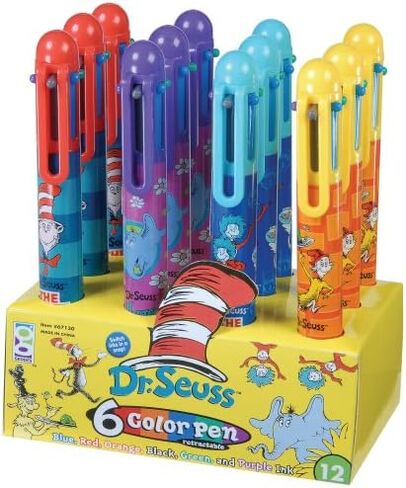 Raymond Geddes Dr. Seuss 6-in-1 Retractable Pens (Pack of 12) in Saudi Arabia