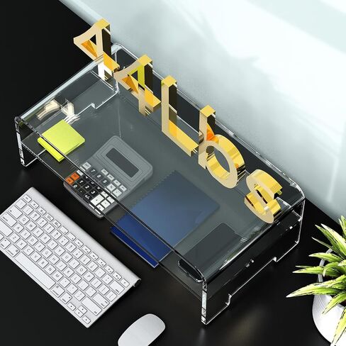 Zimilar Acrylic Monitor Stand Riser, 16-inch 2-Tier Clear Acrylic Monitor Riser for Home Office Acrylic Monitor Stand Riser, 20-inch 2-Tier Clear Acrylic Monitor Riser for Home Office+ in Kuwait