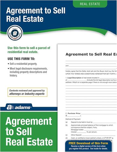 Adams Agreement To Sell Real Estate, Forms and Instructions (LF120) , White in Saudi Arabia
