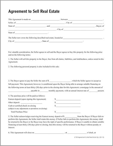 Adams Agreement To Sell Real Estate, Forms and Instructions (LF120) , White in Saudi Arabia